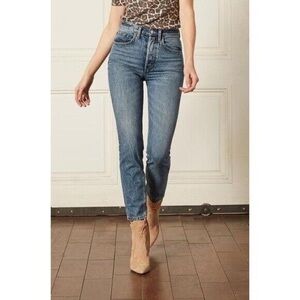Boyish Women’s Straight Leg Skinny Jeans Size 24 Medium Wash